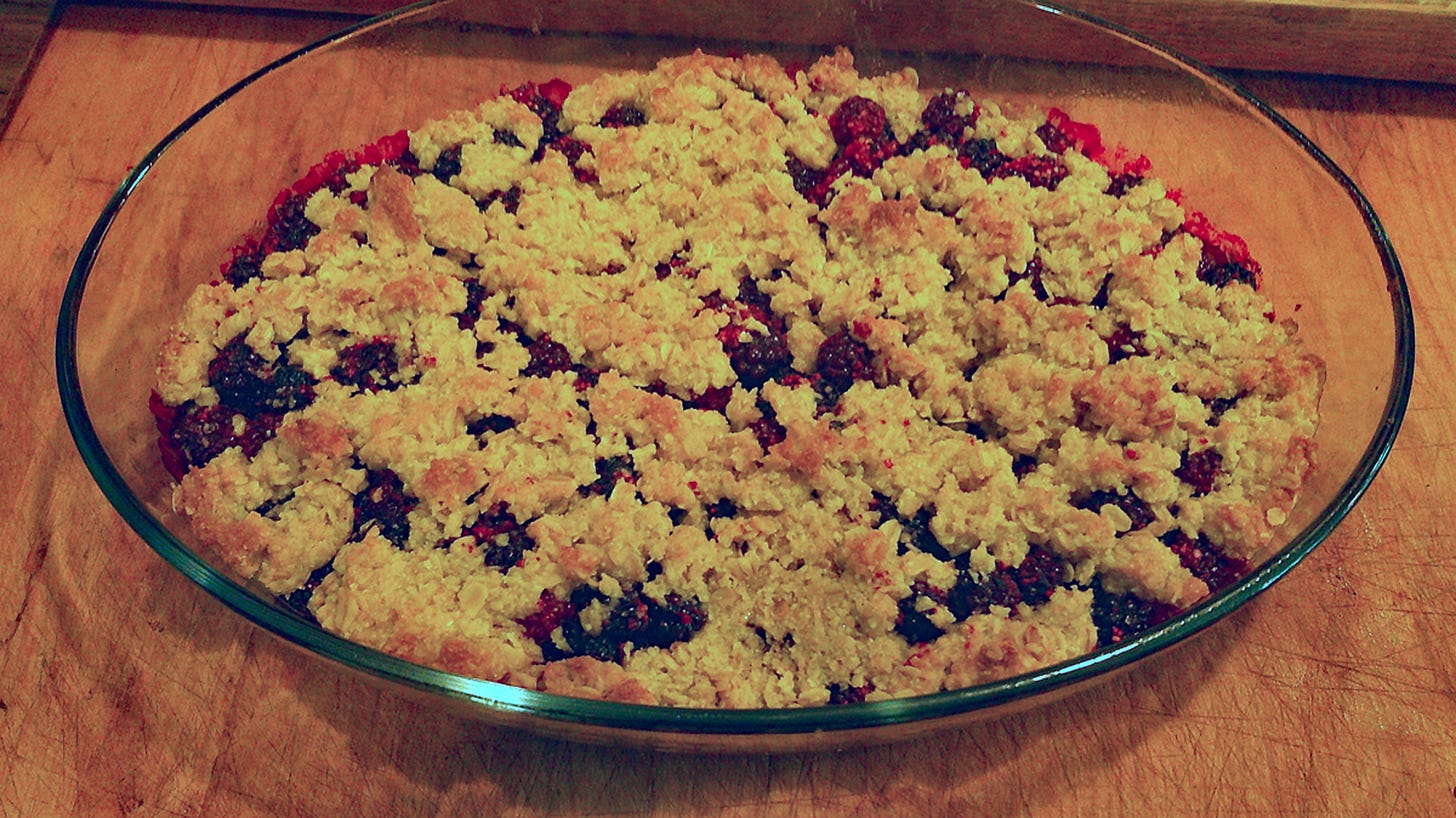 Sugar-free gluten-free blackberry cobbler