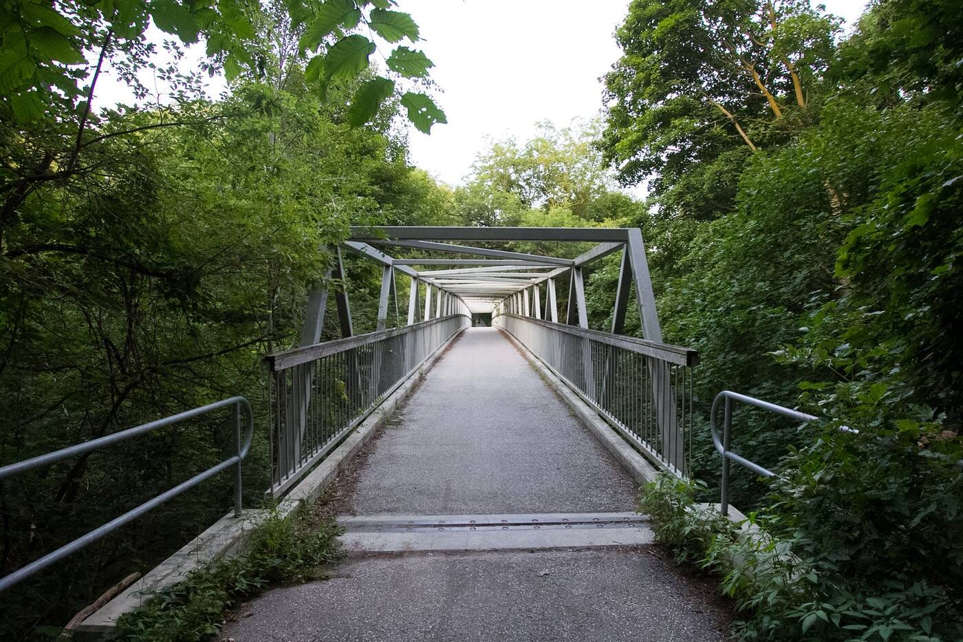 The Beltline is Toronto's popular trail on an old railway line