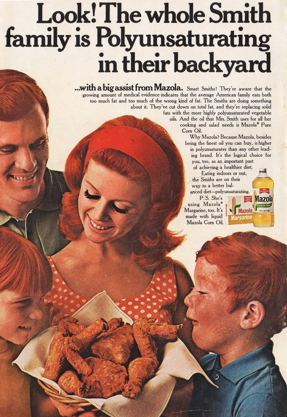 1969 Mazola Corn Oil Retro Magazine Advert