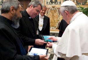 Pope Francis and the iPad
