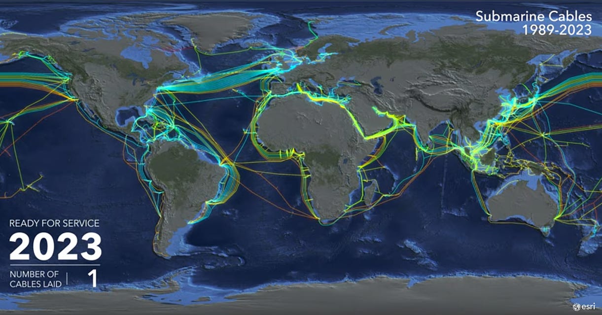 Wired World: 35 Years of Submarine Cables in One Map - Visual Capitalist