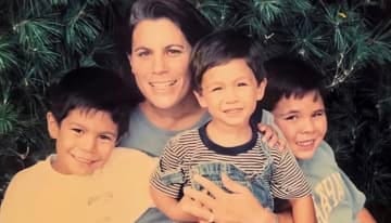 <p>Lewisboro resident Lynn Lee pictured with her sons.</p>