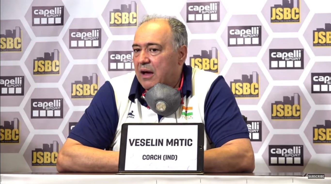 Indian Men's Basketball Coach Veselin Matic 2021 FIBA Asia Cup Qualifiers