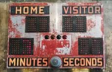 "A rusty vintage scoreboard hanging on a wall." by Stocksy Contributor  "Melissa Ross"