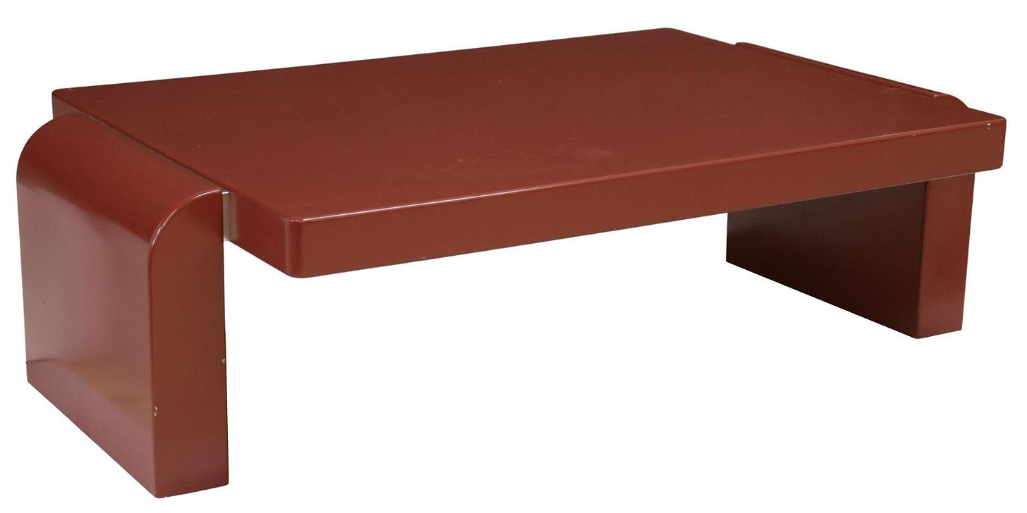 LARGE POSTMODERN LACQUERED COFFEE TABLE