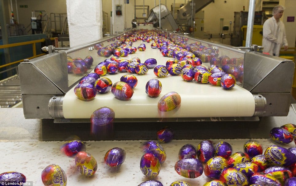 On their way to a store near you: The eggs are the best-selling Cadbury product in the run up to Easter