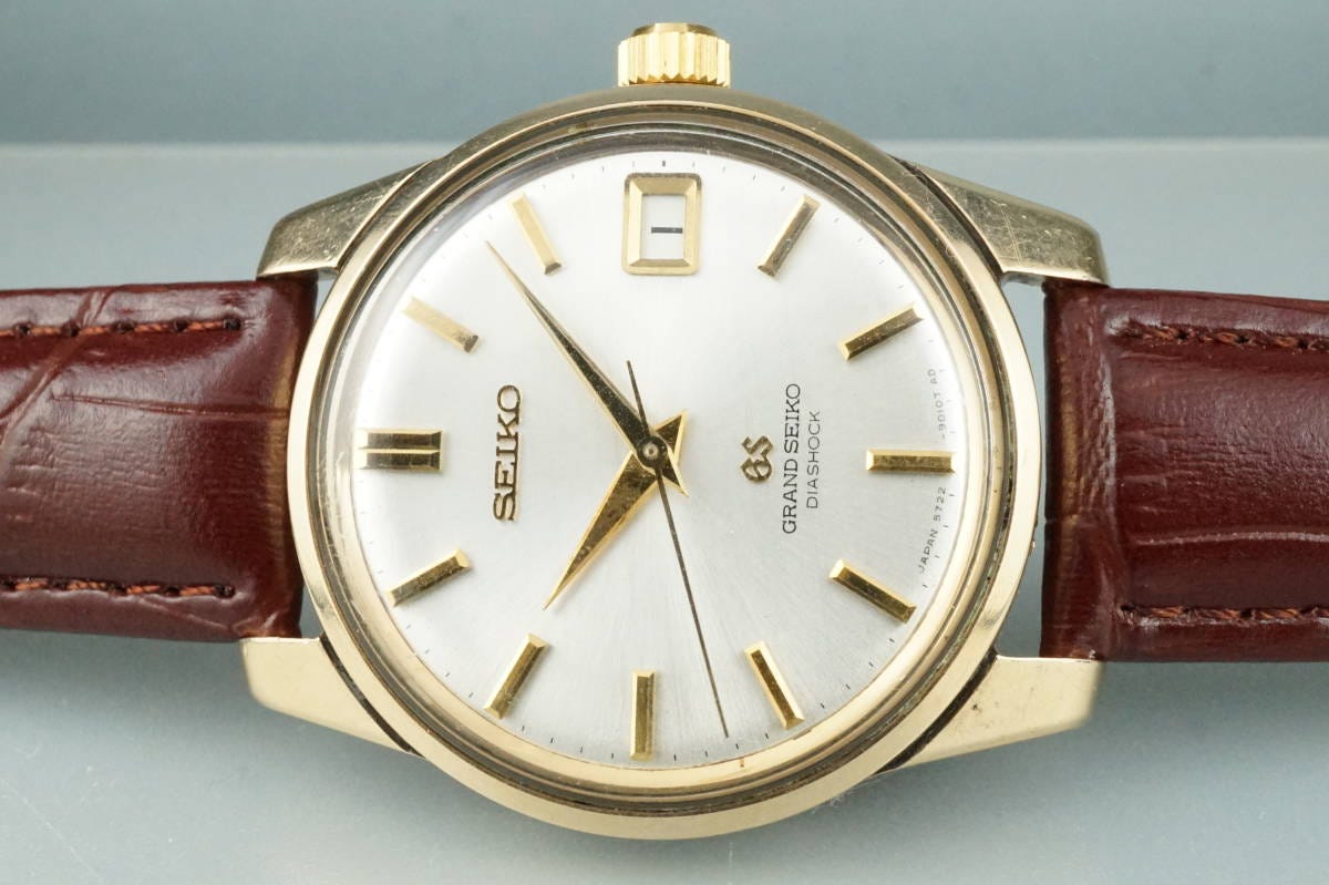 Grand Seiko Second 57GS 5722-9011 35 stones Manual winding cup gold cap GRAND SEIKO antique