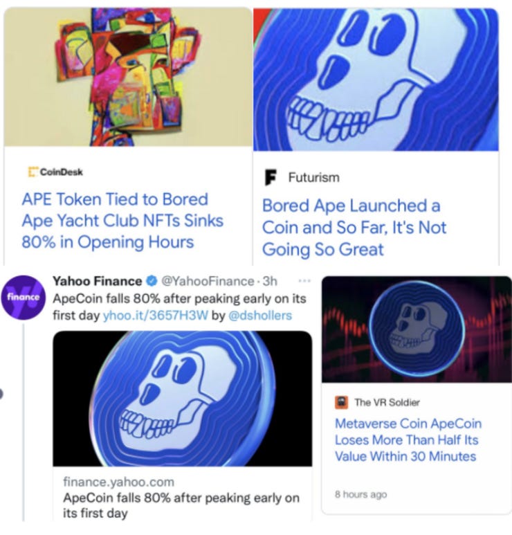 Some voices in the media really want you to think ApeCoin is a scam. Realistically, ApeCoin traded between $13 and $17 on opening day after a wild first hour.