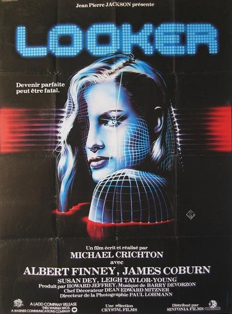 Looker" (1981) Movie Poster | Alternative movie posters, Horror movie  posters, Movie poster art