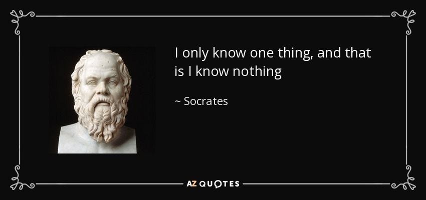 I know that I know nothing! Socrates – lampmagician