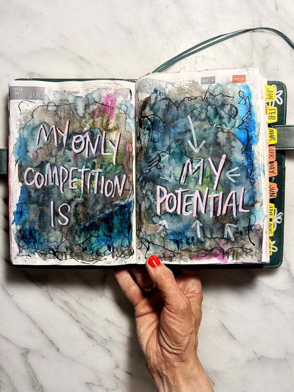 I am only competing with my potential. I love lists// Tracy Benjamin 