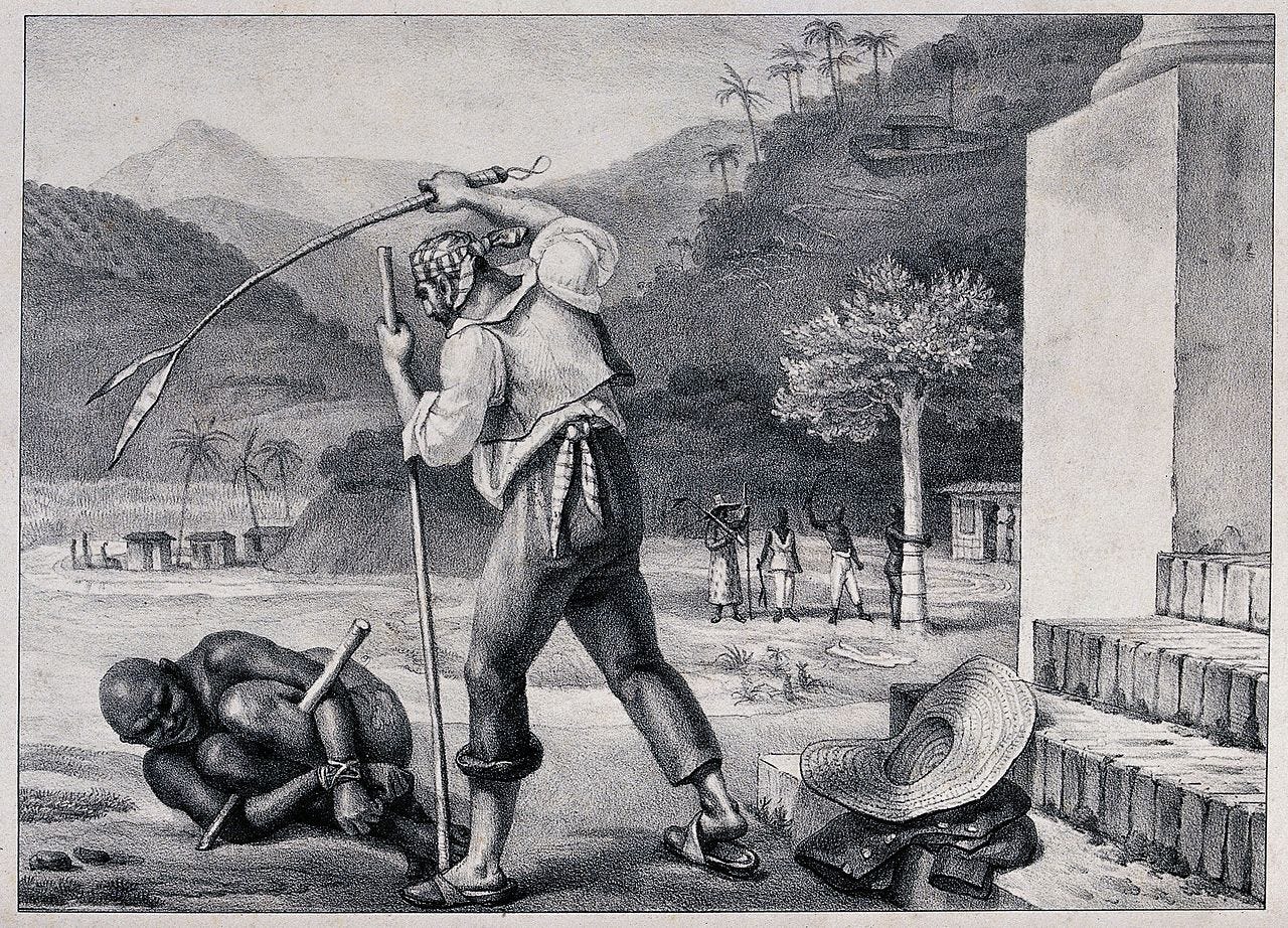 File:A white man whipping a black man that has been tied up and l Wellcome  V0041703.jpg - Wikimedia Commons