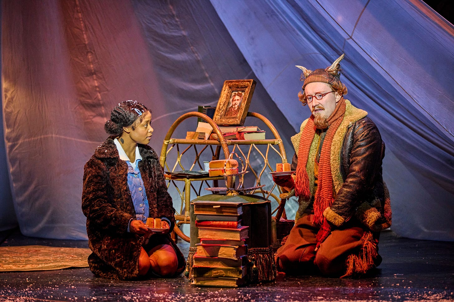 Kudzai Mangombe (Lucy) Alfie Richards (Mr Tumnus). Photo by Brinkhoff-Moegenburg.JPG