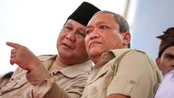 Ketum Gerindra Party Prabowo Subianto and Bambang Kristiono.
