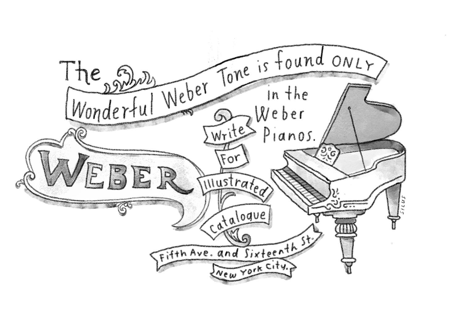 Illustration of the Weber grand piano