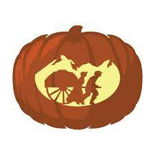 Pioneer Pumpkin Carving Template - Printable