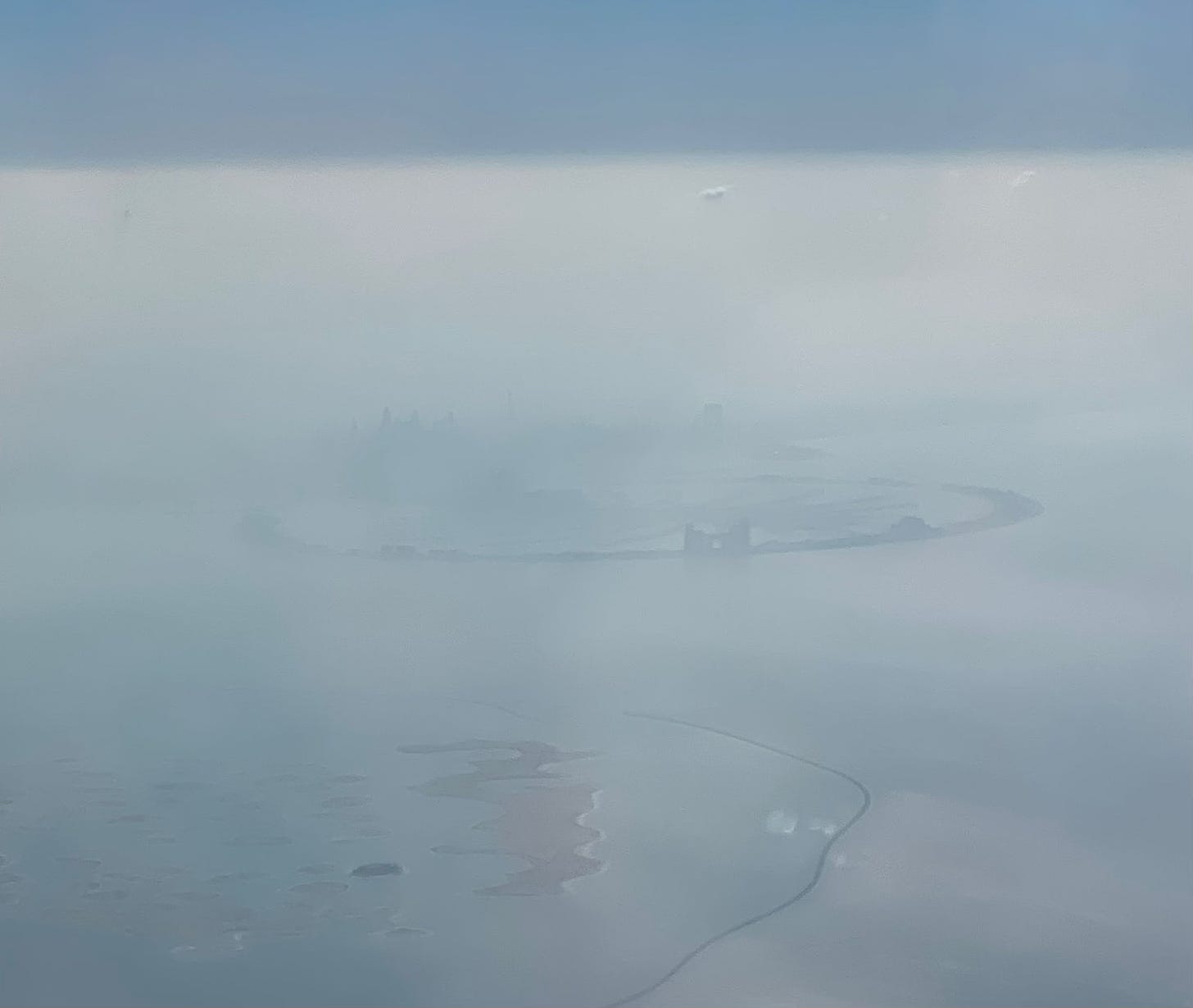 Photo of the smog over Dubai during COP28