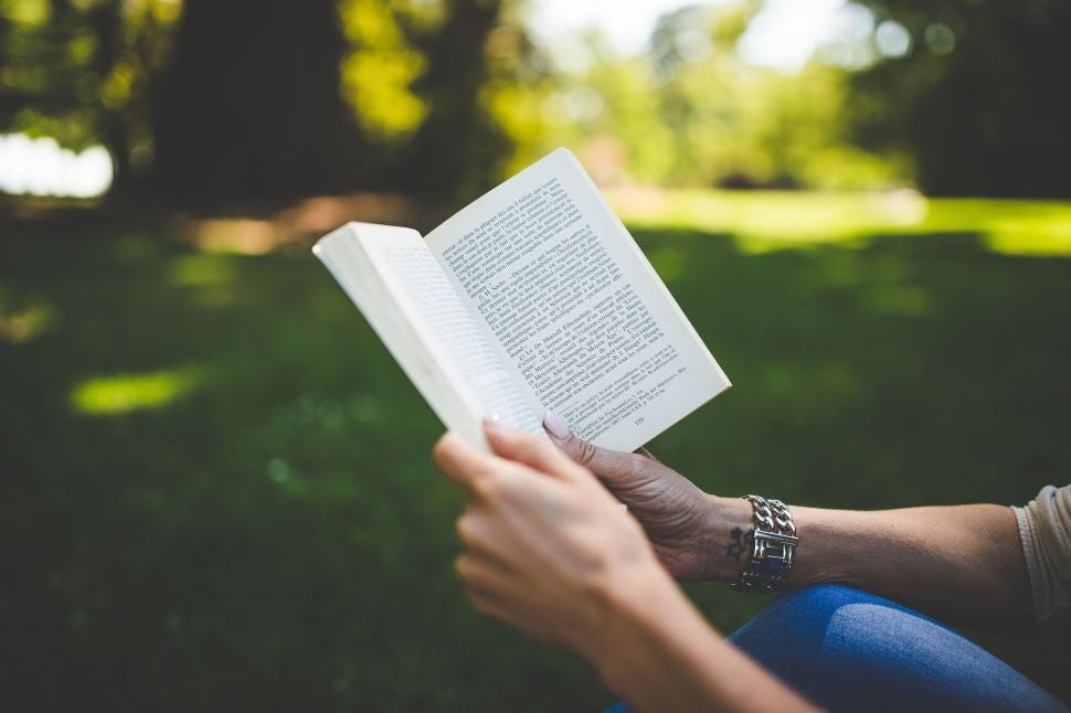 Free Stock Photo of Reading Book In Park | Download Free Images and Free  Illustrations