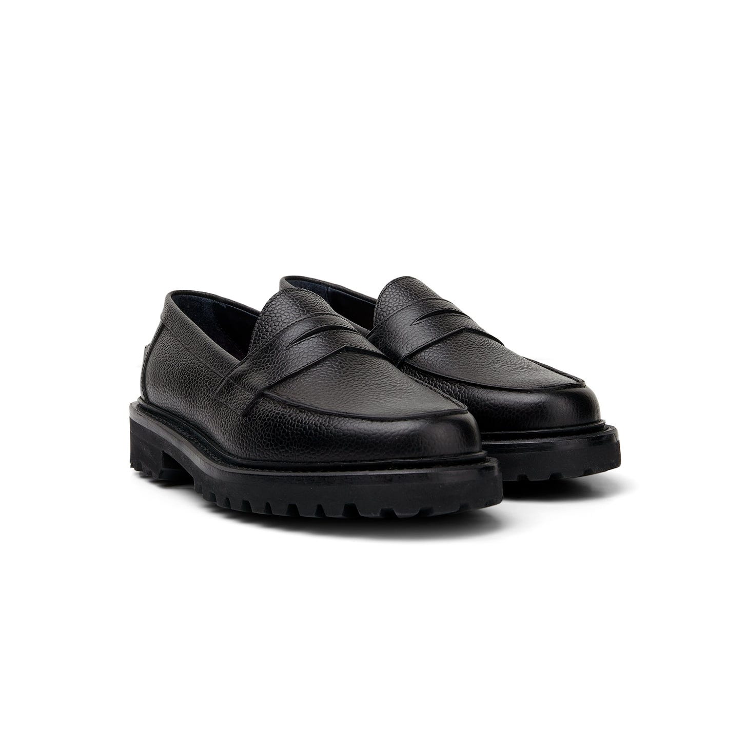 The Ellis Penny Loafer, Onyx, Vibram 1757 Lug Sole