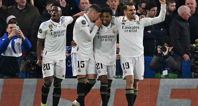 UCL: Real Madrid Blow Away Fumbling Chelsea At Stamford Bridge • Channels  Television