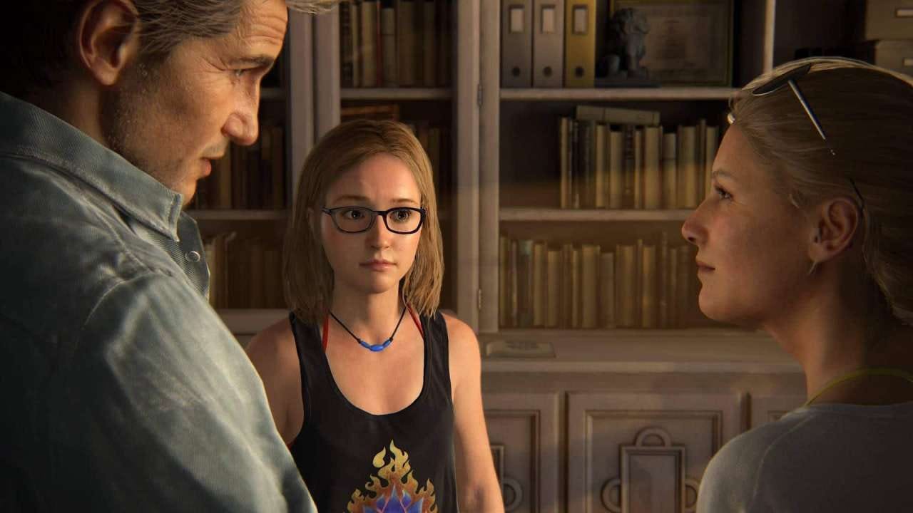 Nate, Elena and Cassie from Uncharted 4