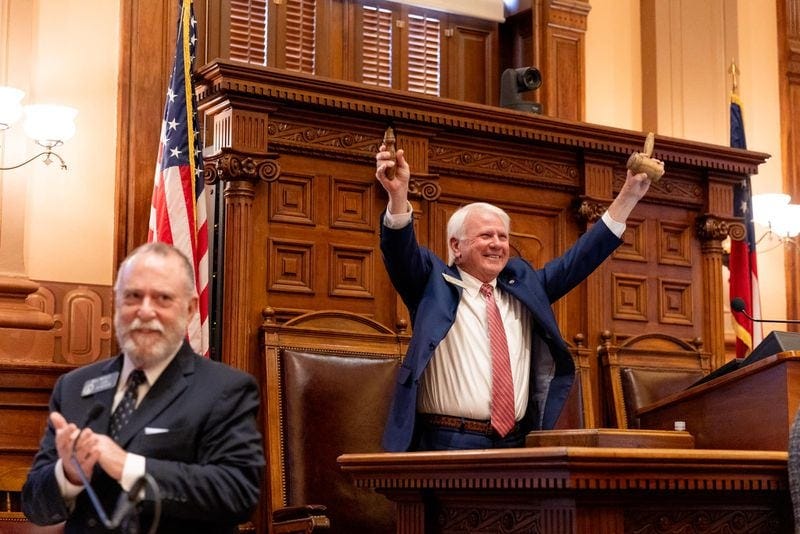 Georgia House speaker's gavel, a symbol of authority, keeps breaking