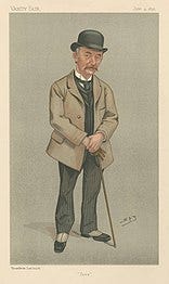 Caricature of Hardy in Vanity Fair, 4 June 1892
