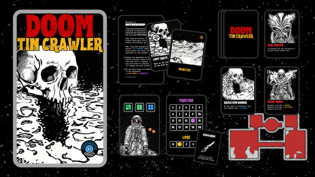 Project image for DOOM TIN CRAWLER - A Solo Space Adventure In A Mint Tin
