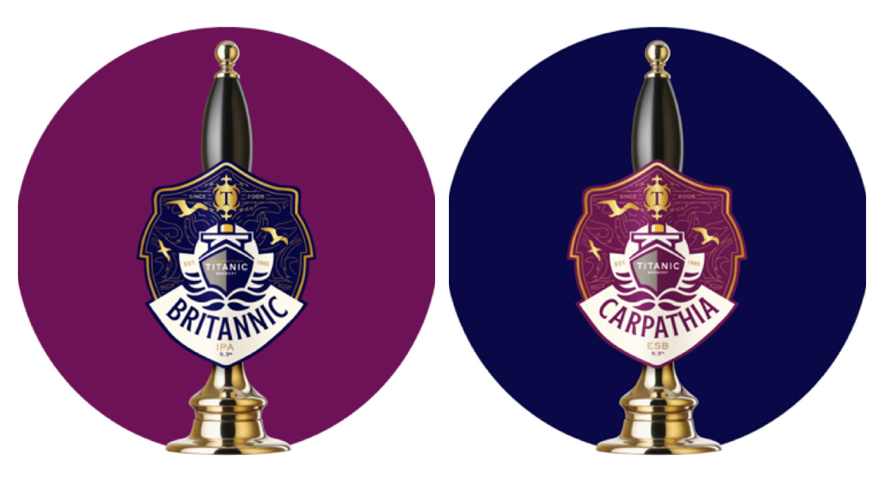 Britannic and Carpathia pump badges