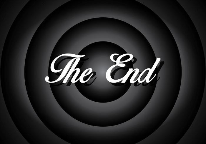 The End Vector Art, Icons, and Graphics for Free Download