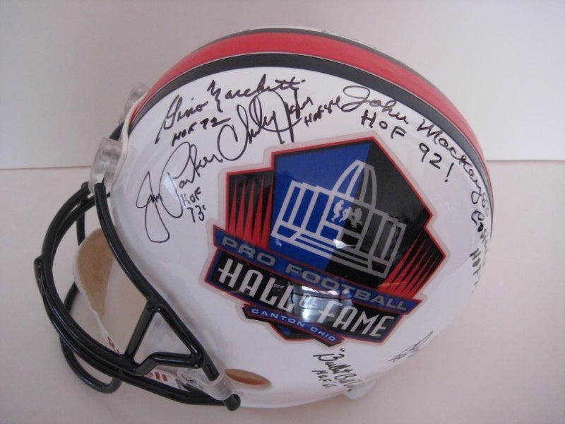 pro football hall of fame helmet