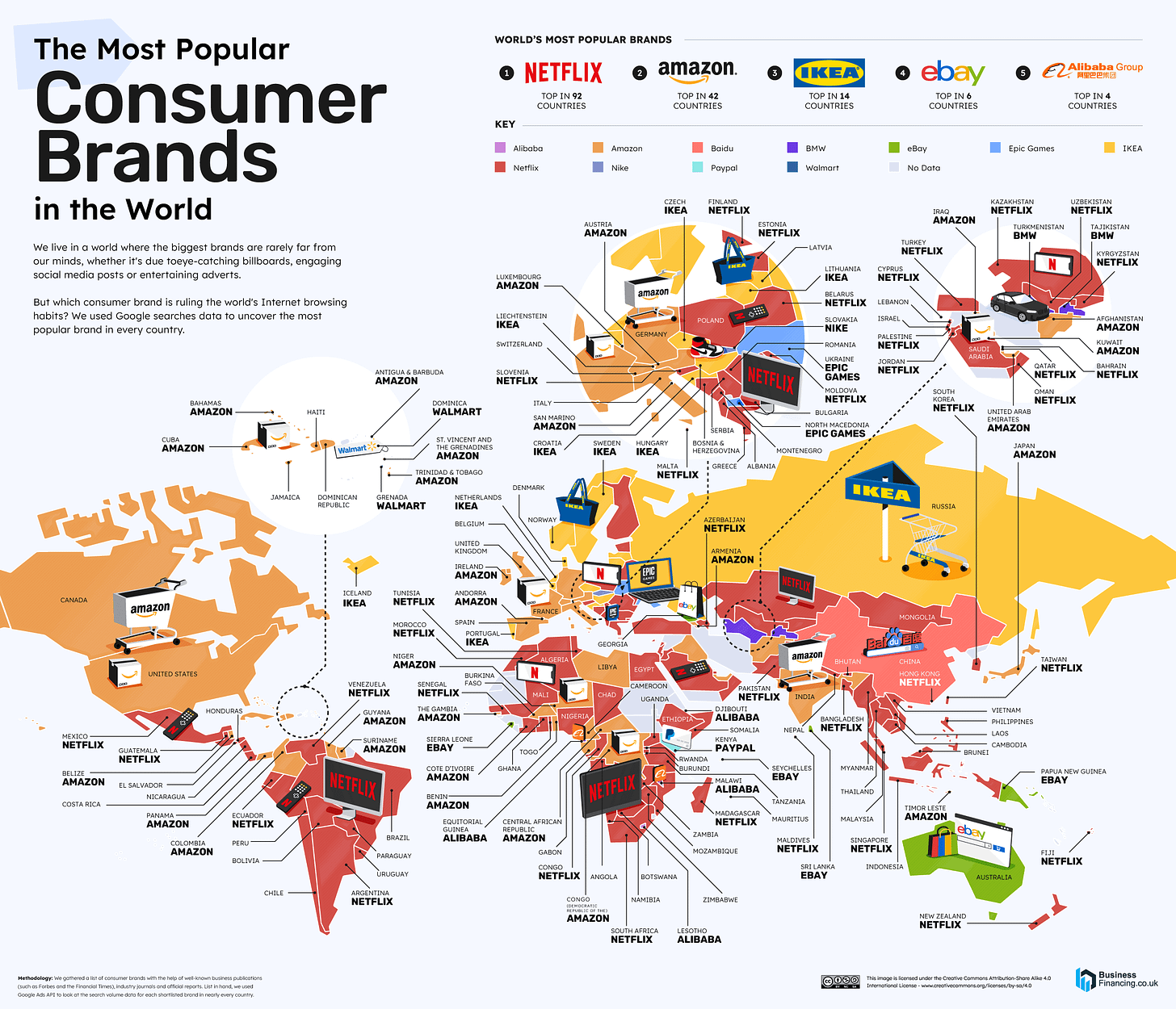 The Most Popular Consumer Brands in the World and the United States - Vivid  Maps