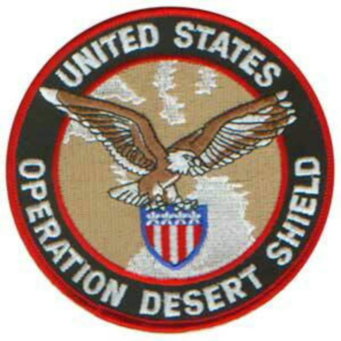 Operation Desert Shield Patch For Motorcycle Biker Vest Jacket Size 10 inches image 1