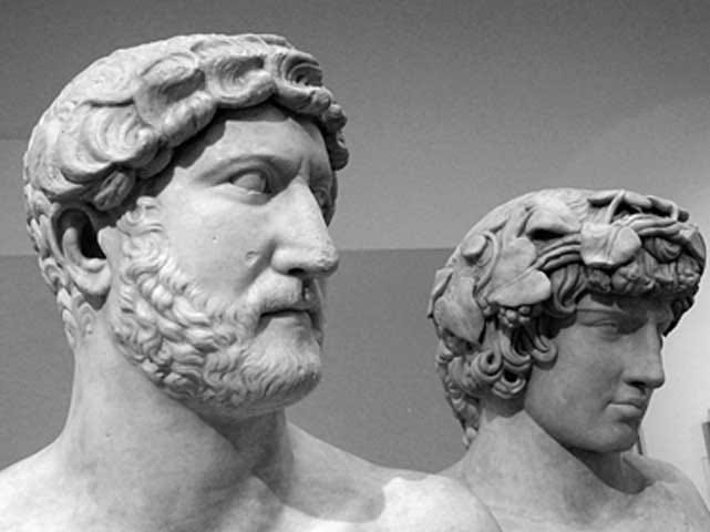 Bust of Hadrian probably from Rome, Italy AD 117 – 138. Bust of Antinous From Rome, Italy AD 130-140. The presence of an ivy wreath in this portrait links Antinous to the god Dionysus, the closest Greek equivalent to the Egyptian god Osiris