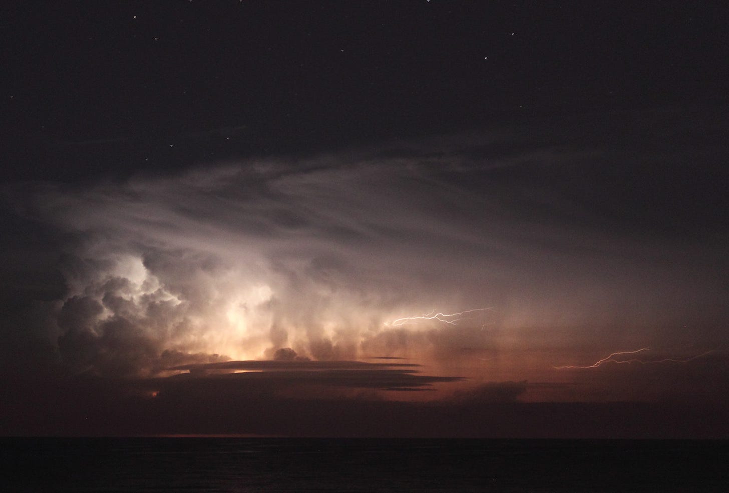 A Thunderstorm and Stars at Sea - Deep Sky Watch
