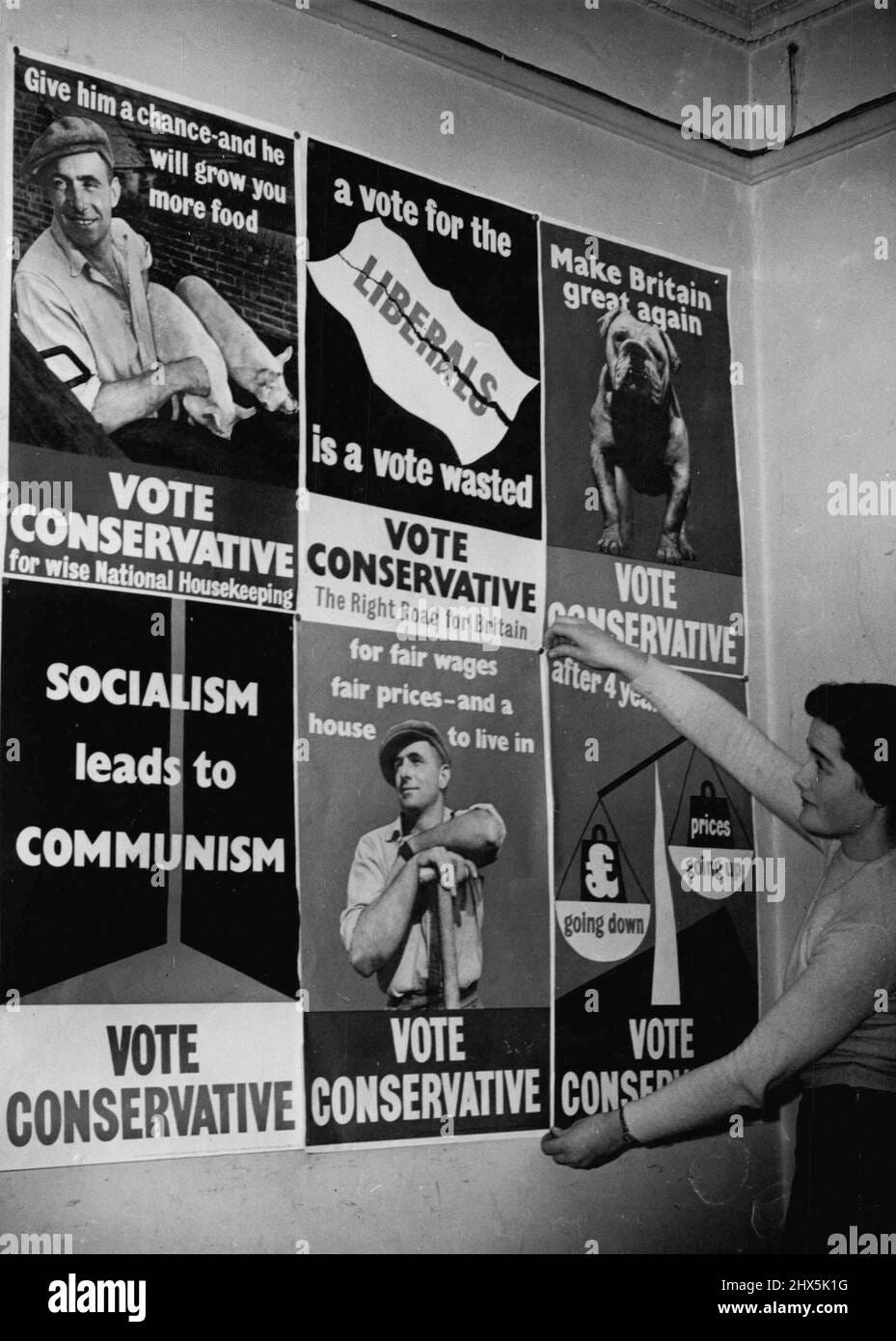 Vote conservative poster Black and White Stock Photos & Images - Alamy