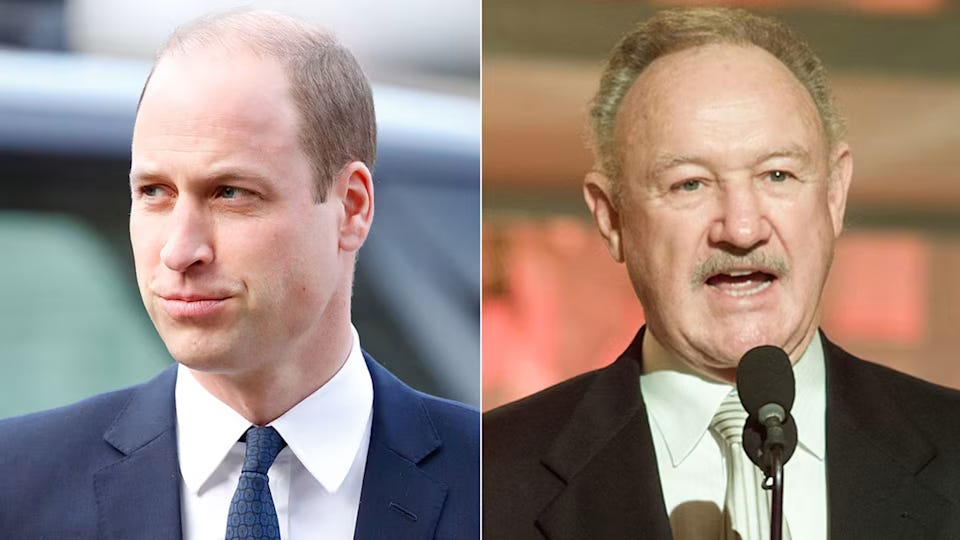 Prince William and Gene Hackman