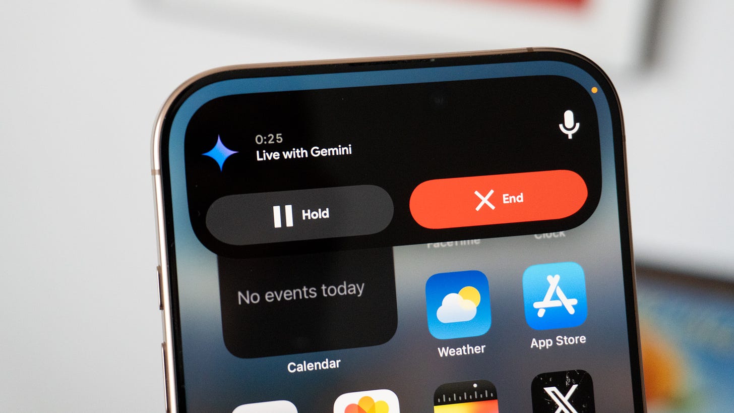 Google Gemini Live Activities iOS iPhone