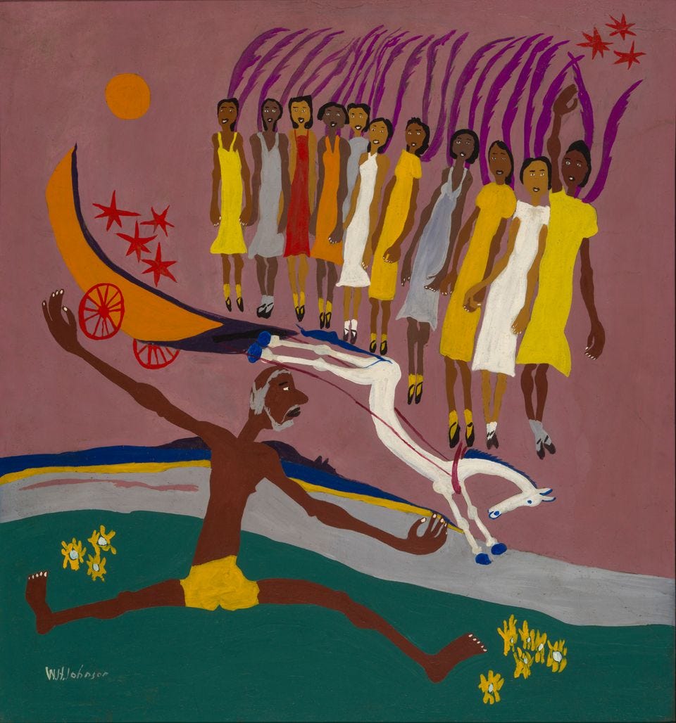 Swing Low, Sweet Chariot, by William H. Johnson, 1944