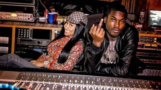 meek mill with nicki minaj heating up romance 2015 images