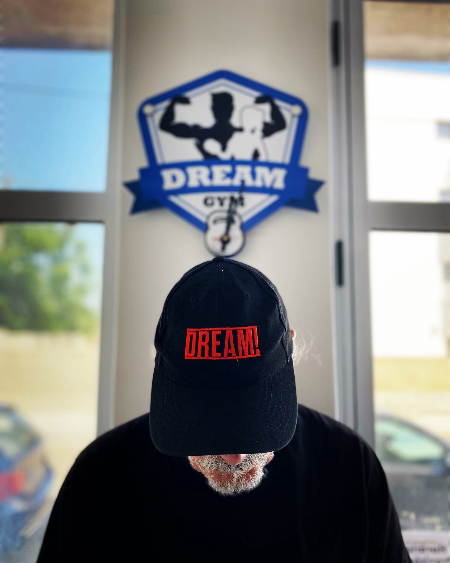 Simon Campbell pictured wearing a Starlite & Campbell 'Dream' cap at the Dream Gym, Samora Correia, Portugal.