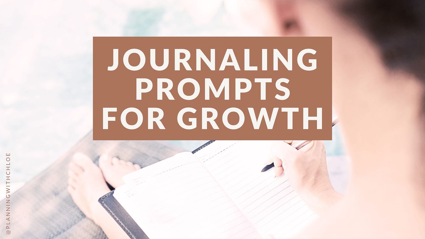 Journaling prompts for personal growth