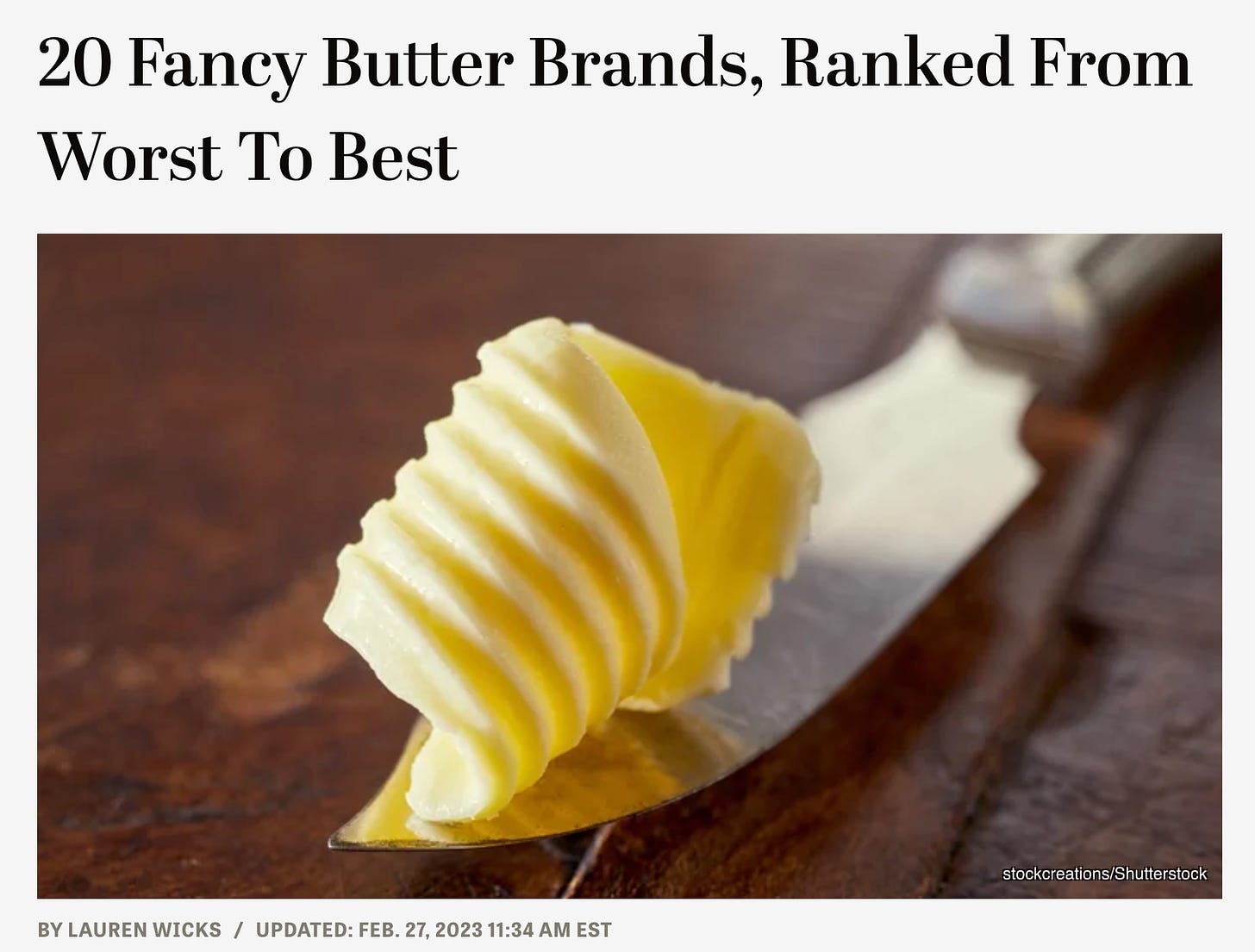 20 Fancy Butter Brands, Ranked From Worst To Best