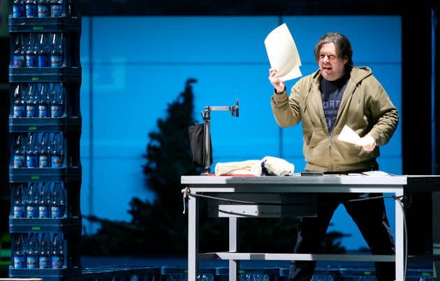 Singer Stephen Gould performs as Peter Grimes in a rehearsal for the opera 