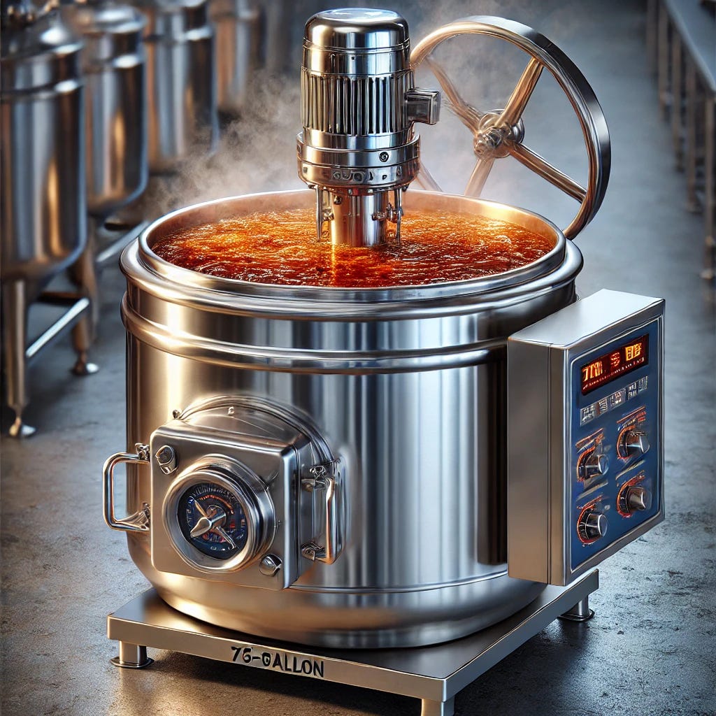 Food processing steam kettle