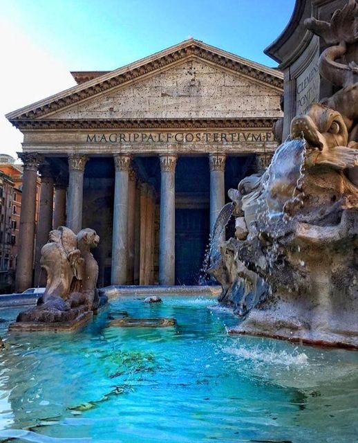 May be an image of The Trevi Fountain and the Pantheon