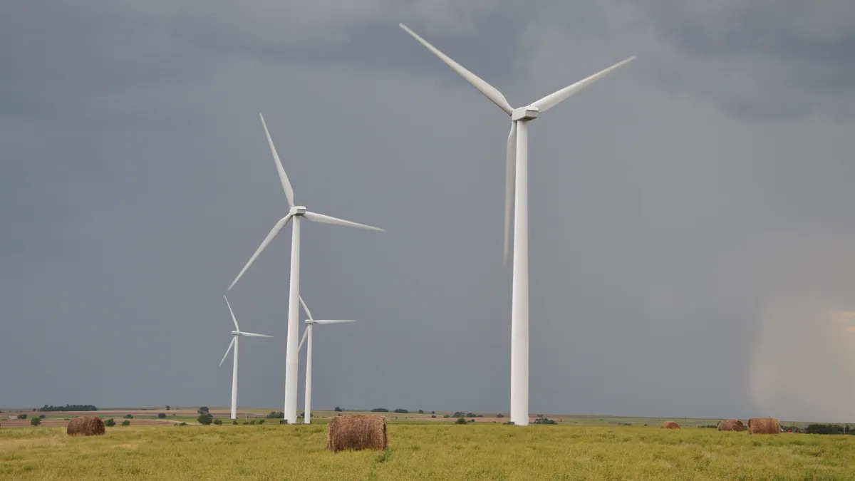 A wind farm in Kansas.