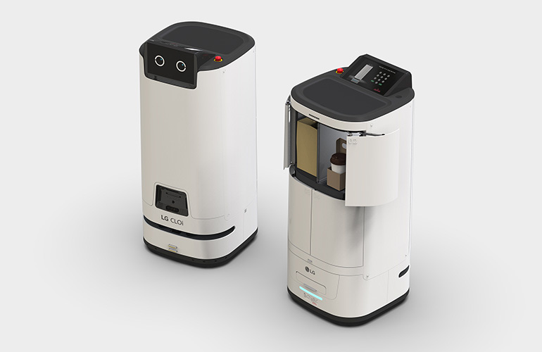 LG Business Solutions' new door type CLOi ServeBot. 