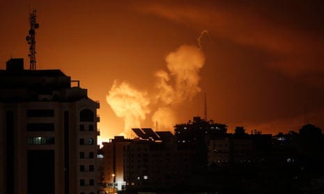 Several explosions coming from Gaza were heard as the Israeli army said it was carrying out airstrikes in the area