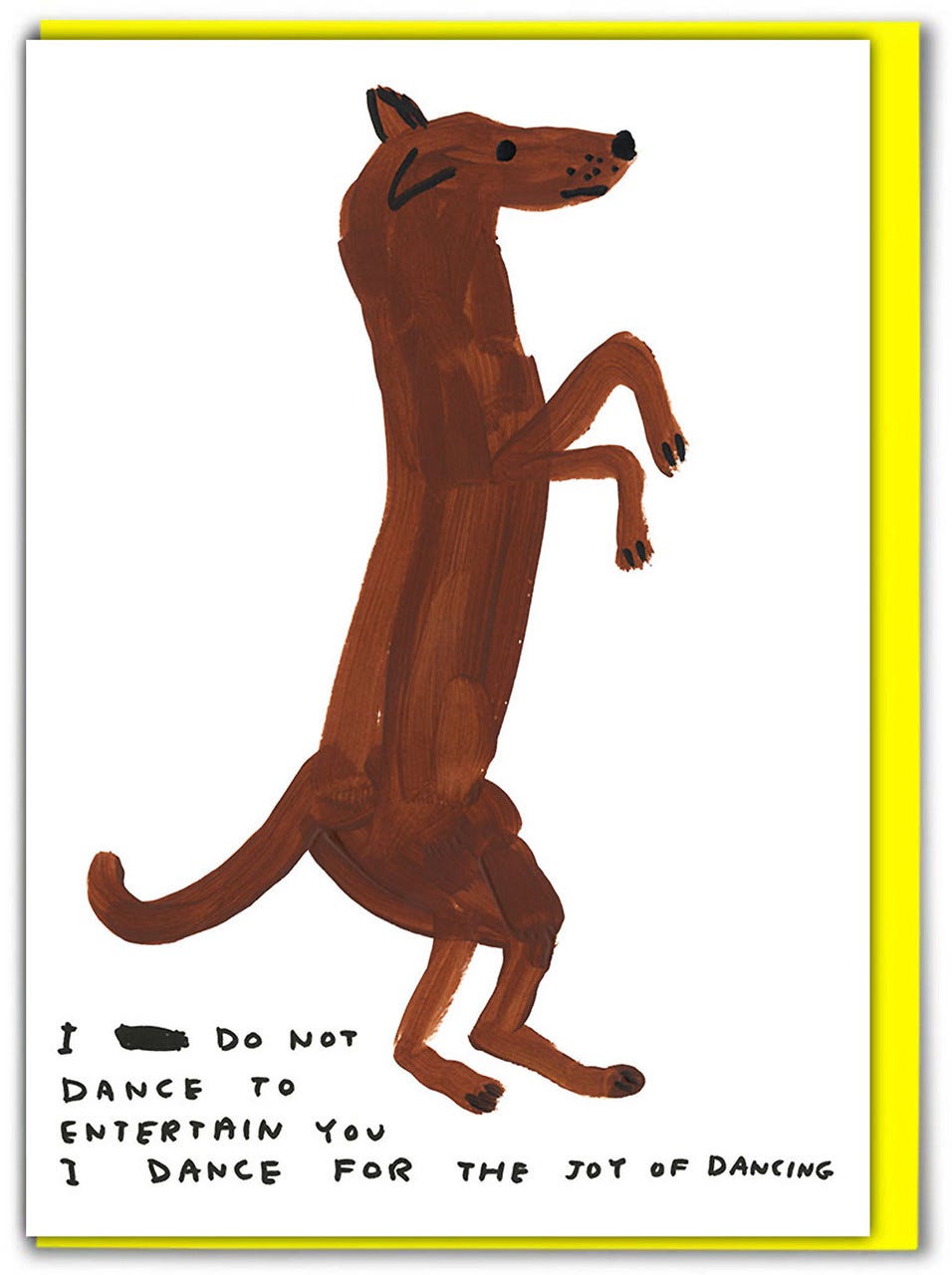Funny Birthday Card Dancing Dog By David Shrigley | brainboxcandy.com